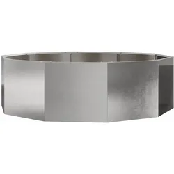 vidaXL Pflanzkübel Silber 120 x 120 x 35 cm Edelstahl