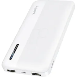 LOGI PA0338WRF - Powerbank, LiPo, 10000 mAh, Schnellladefunktion, 2x USB-A, USB-C