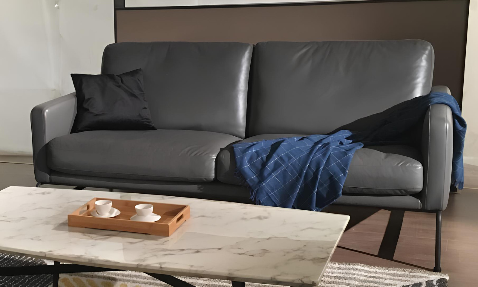 Luxus Designer Lederen Zithoekset met 3 Delen voor Volwassenen
