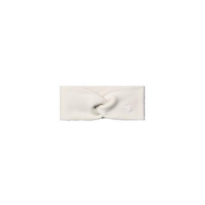 Stirnband CALVIN KLEIN "CK FINE RIB TWIST HEADBAND", Damen, weiß (light hay), Strick, Viskosemischung, Mützen Stirnband, aus weichem Strick