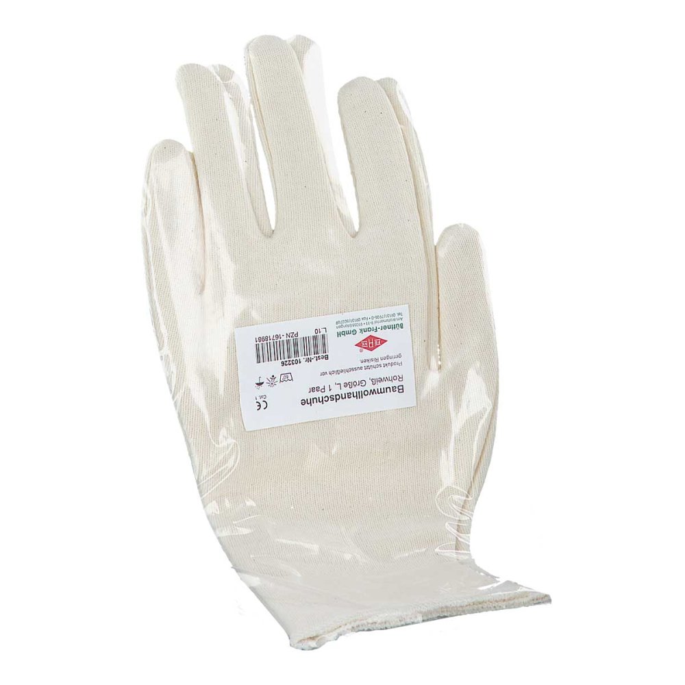 Büttner-Frank GmbH Baumwollhandschuhe Größe L rohweiss 1 Paar 16718981