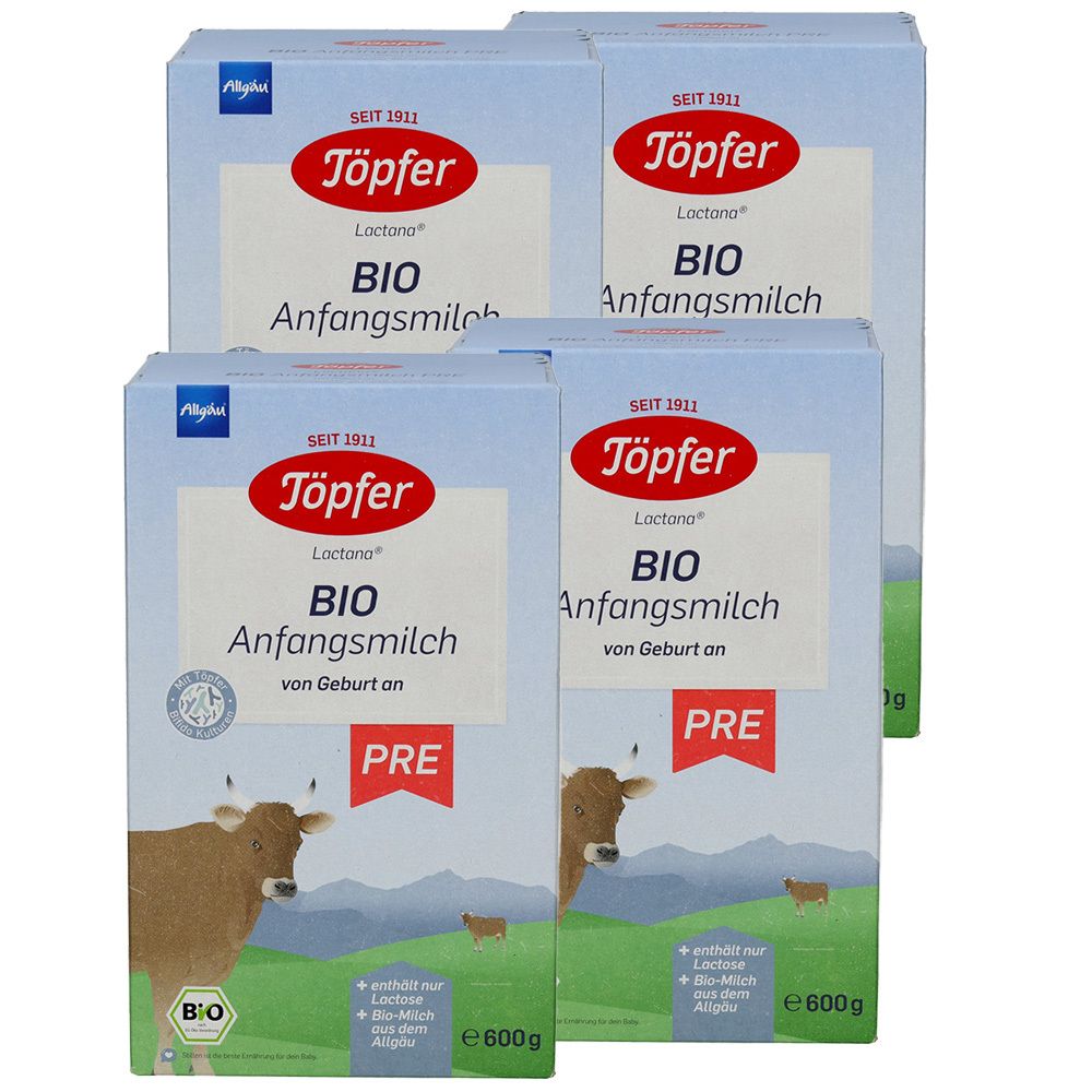 Töpfer Lactana Bio Pre Pulver x4 4x600 g
