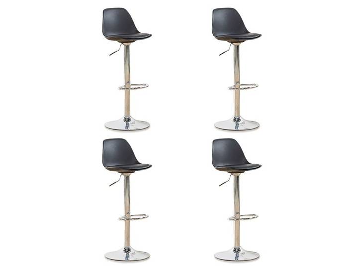 Lot de 4 tabourets de cuisine noire - Deki
