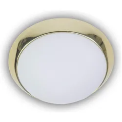 Niermann Stand By, Deckenleuchte, Niermann LED 18W Deckenleuchte Opal matt Glas, Messing poliert, 50cm, HF Sensor, warmweiss, Made in (1440 lm)