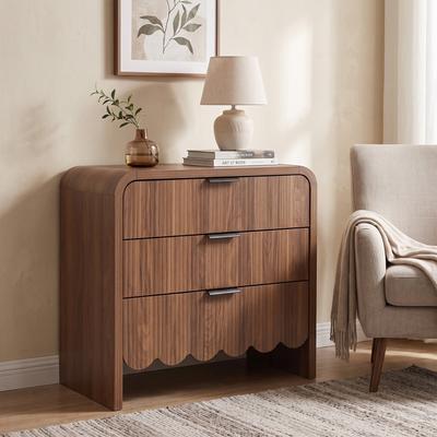 Paris Loft 3-Drawer Dresser with Fluted Wave Panel
