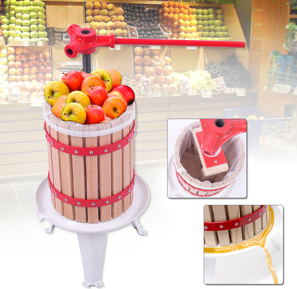 XMTECH Mechanische Fruitpers en Wijnpers met Persnet, 6 l