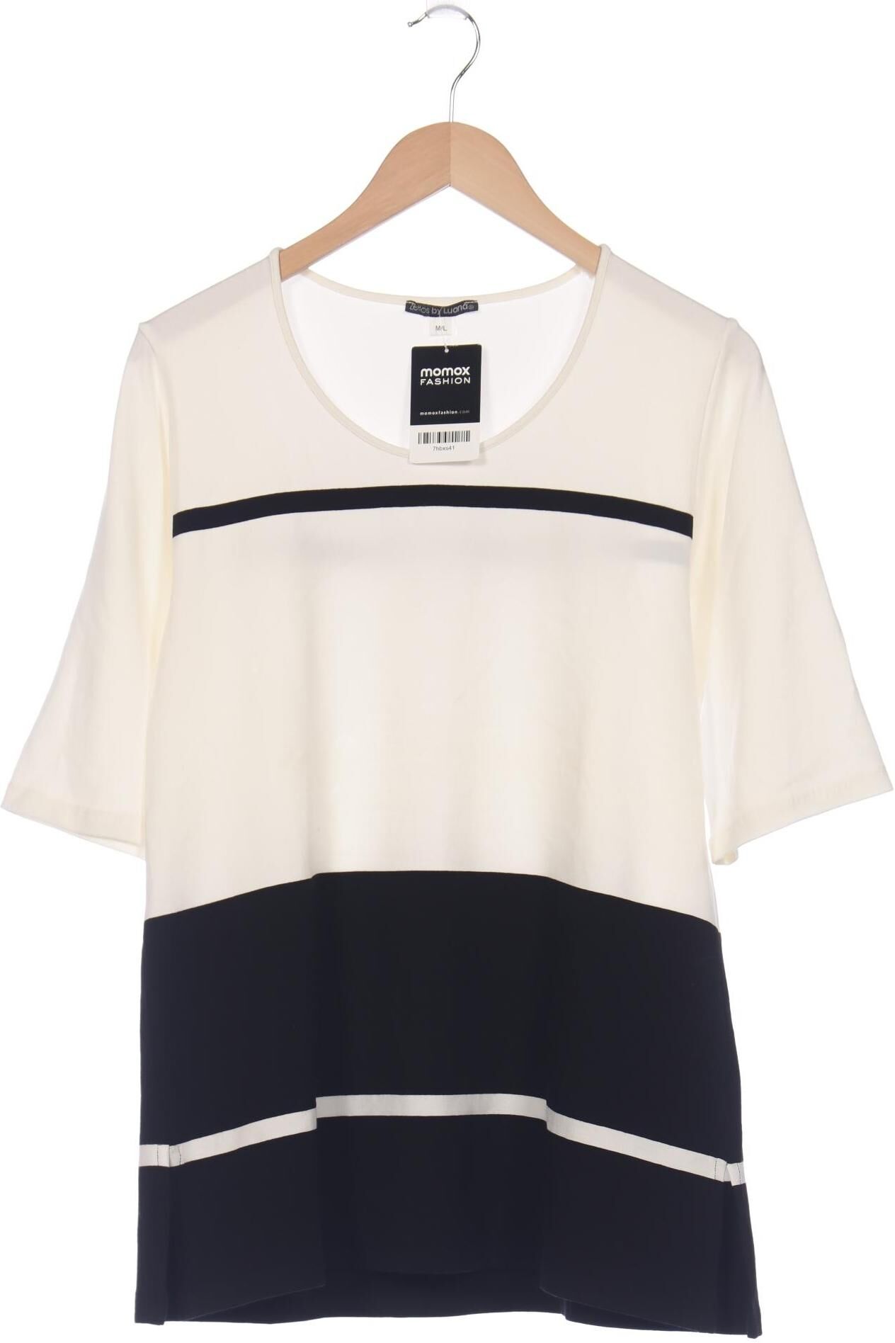 Zeitlos By Luana Damen Langarmshirt, Cremeweiß, Gr. M, Viskose / Elasthan - Second Hand