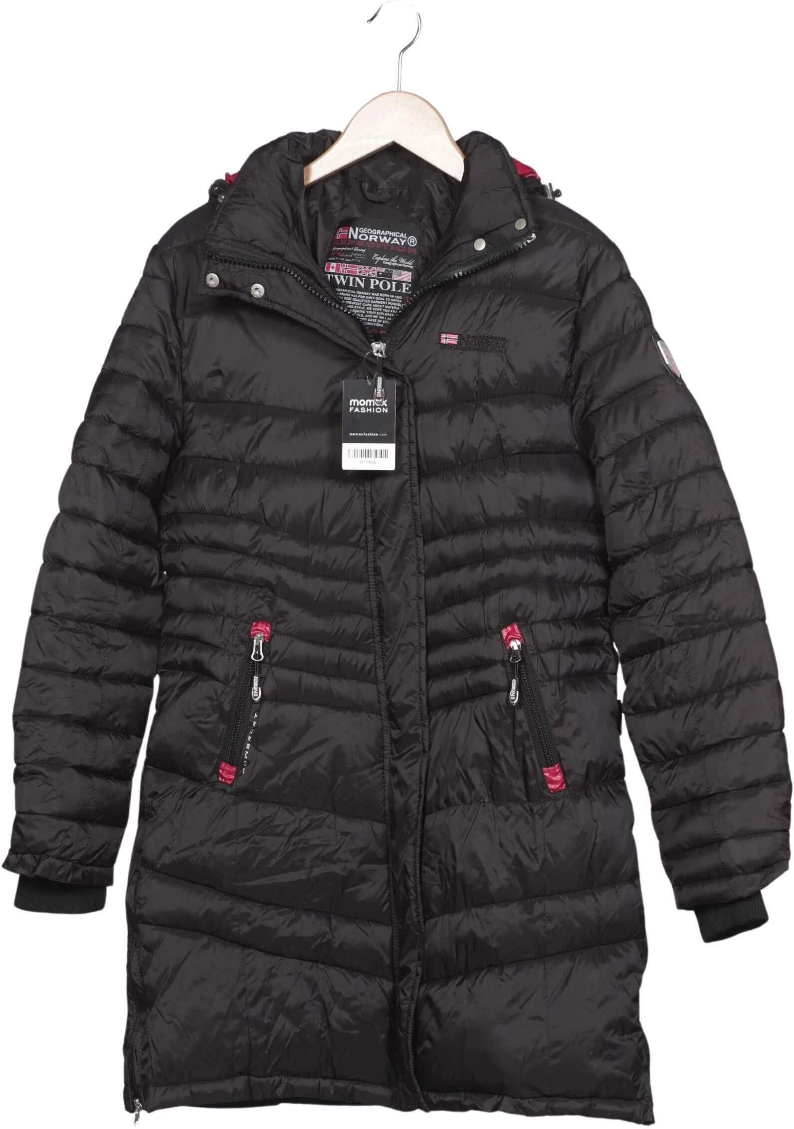 Geographical Norway Damen Mantel, Schwarz, Gr. L (UK 14), Synthetik - Second Hand