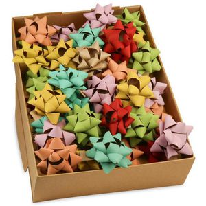 Präsent Geschenkschleife PaperBow Summer, sortiert, Recyclingpapier, selbstklebend, Ø 75mm, 40 Stück