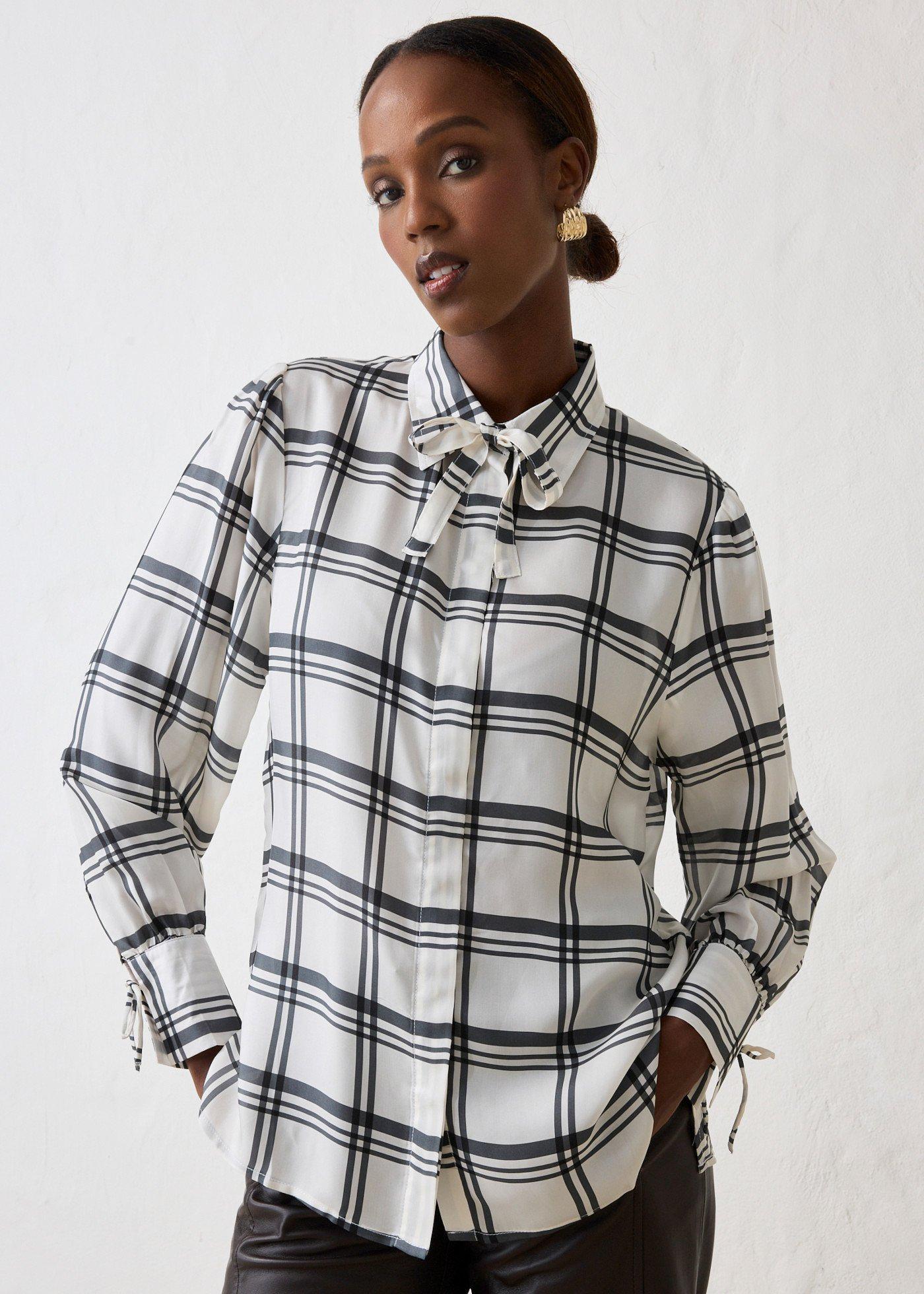 bonprix Bluse aus glänzendem Seiden-Mix, weiß, Gr.38, Bluse aus schöner fließender und weicher Premium-Qualität, aus Seide