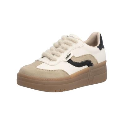 Plateausneaker RIEKER "Rieker Sneaker Lederimitat", Damen, Gr. 38, beige (weiß, beige), Lederimitat, Schuhe Plateausneaker