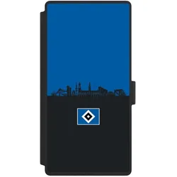 Nivocase Klapphülle für Samsung Galaxy S23 Ultra Handyhülle aus Kunst Leder NIVOflip schwarz HSV Hamburg (Samsung Galaxy S23 Ultra), Smartphone Hülle, Schwarz