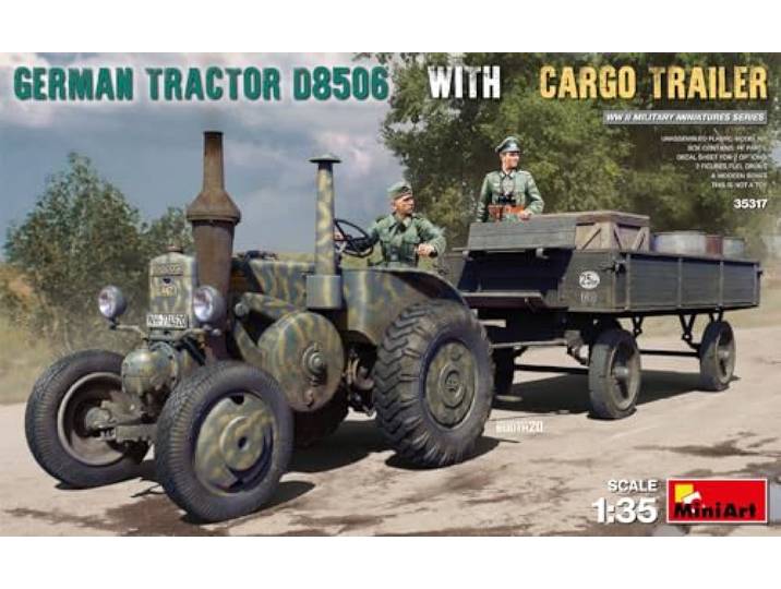 miniart 1/35 Duitse tractor D8506 W. Cargo Trailer (5/21) *