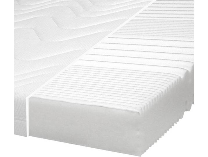 Komfortschaummatratze, Weiß, 100x200 cm, Textil, Abnehmbarer & Waschbarer Bezug, 7-Zonen-System