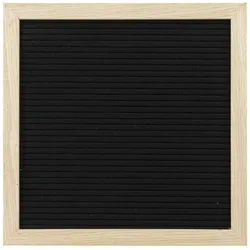 Securit® Buchstabentafel – 170 Buchstaben, Zahlen und Symbole – Lackierte Teakholz-Oberfläche – Montageset inklusive – 30x30cm