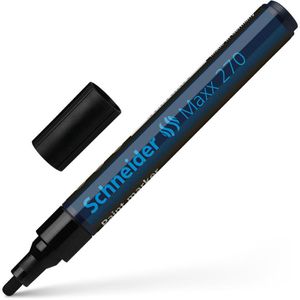 Schneider Lackmarker Maxx 270, wasserfest & permanent, schwarz, Rundspitze 1 - 3 mm, glänzend