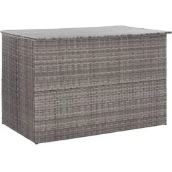 vidaXL Garden-Auflagenbox Grau 150x100x100 cm Poly Rattan