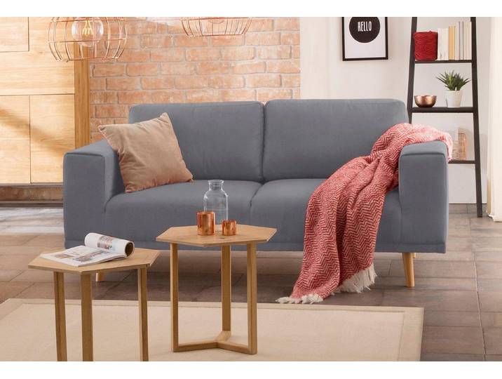 Home affaire 2-Sitzer Lasse, im scandinavischem Stil mit Holzfüßen