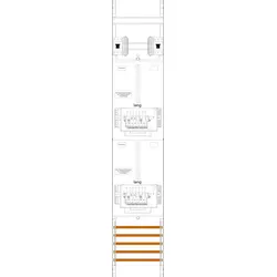 f-tronic 7143507 Zählerfeld Z16L-ZSK-HSP, 1-feldrig, H=1350mm, 2-3.HZ l., Kabel, 2 ZSK-Set, 2 HSP Z16LZSKHSP
