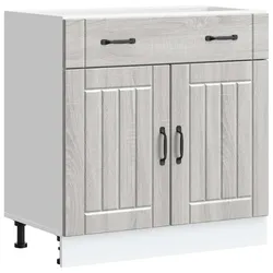 vidaXL Küchen-Unterschrank Lucca Grau Sonoma Holzwerkstoff