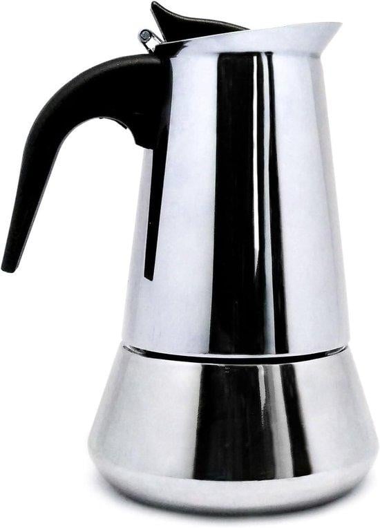 Nerthus Koffiezetapparaat - Espresso Maker - Inductie Geschikt - 4 Kopjes - Zilver