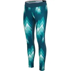 ZIENER Damen Tight NURA lady (pant active), Größe 46 in methyl blue.orange flame methyl blue.orange flame