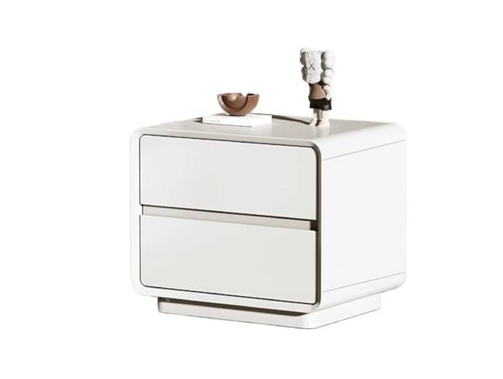 Nachtschrank Weißer Doppel-Nachttisch for Zuhause, Wohnzimmer, Schlafzimmer