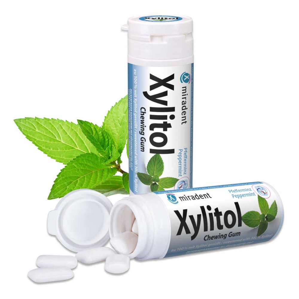 Hager Pharma GmbH Miradent Zahnpflegekaugummi Xylitol Pfefferminz 04302790
