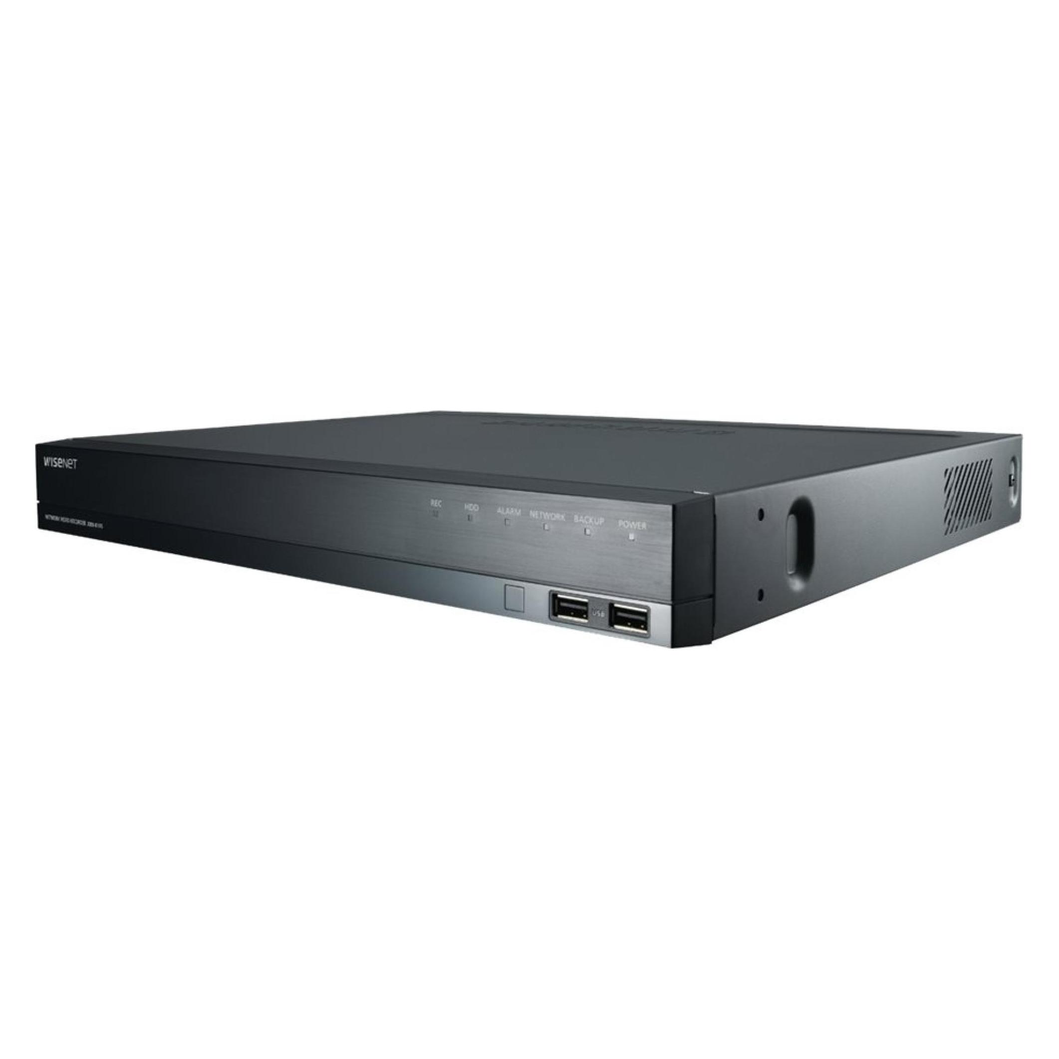 Hanwha 8CH 32MP 100Mbps 2 Bay PoE NVR (Netzwerk Videorecorder (NVR)) (XRN-820S)