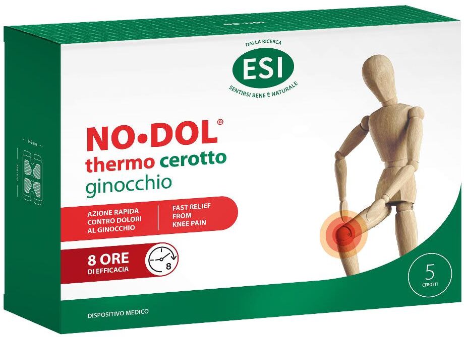 ESI Srl ESI No Dol Thermo Cerotto Ginocchio, 5 Cerotti
