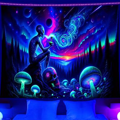 Uplift Treasures Aurora Borealis Forest Tapestry bu 1 130x150cm(4.3x4.9ft)
