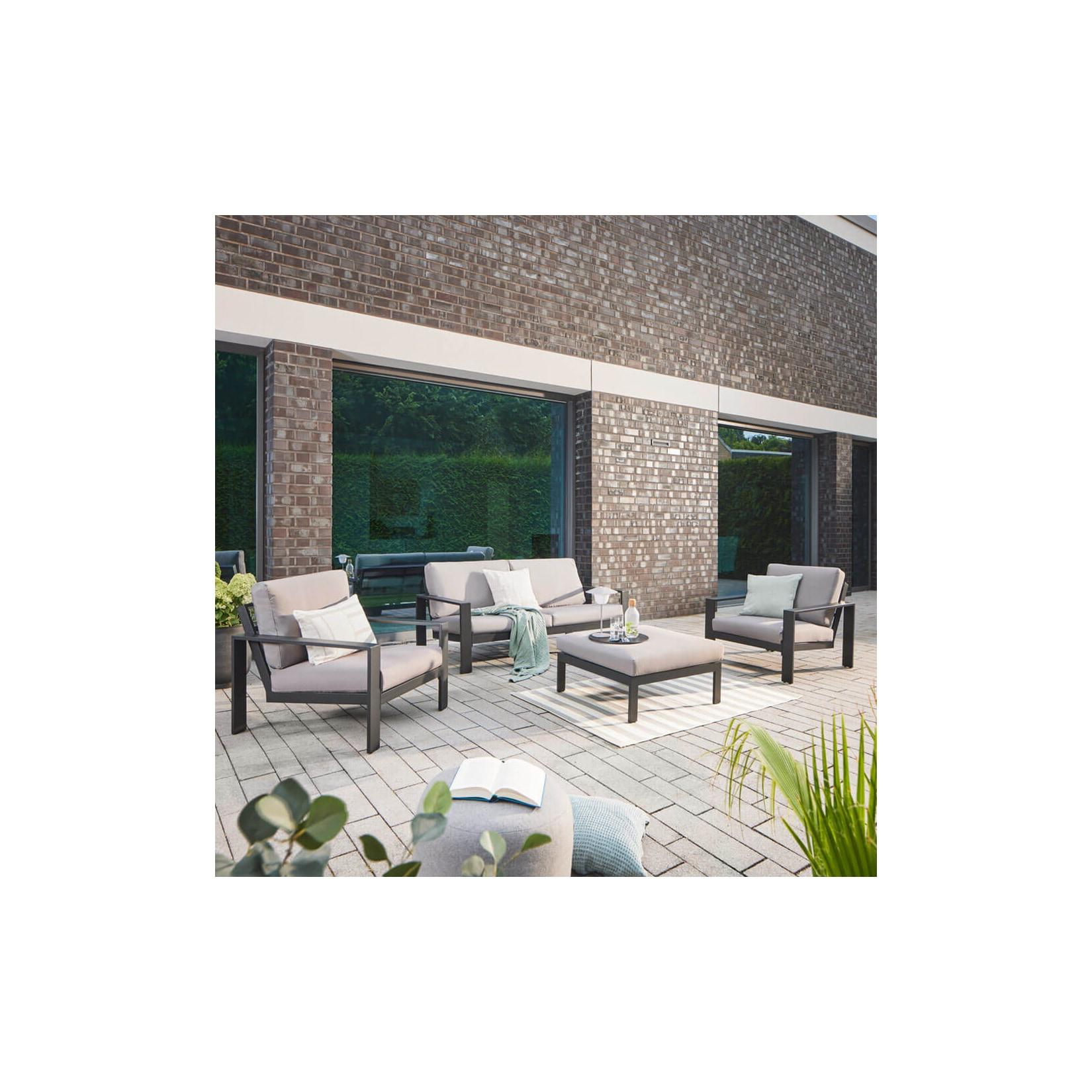 HOME DELUXE Gartenlounge Aluminium RIO L - Anthrazit