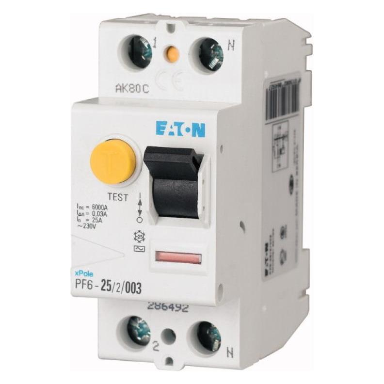 Eaton RCD 2P 25A 0,1A Typ A PF6-25 (112922)