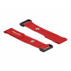 Delock Klettkabelbinder zum Bündeln Haft- und Flauschteil (Ø x L) 7 mm x 190 mm Rot 5 St. 19545
