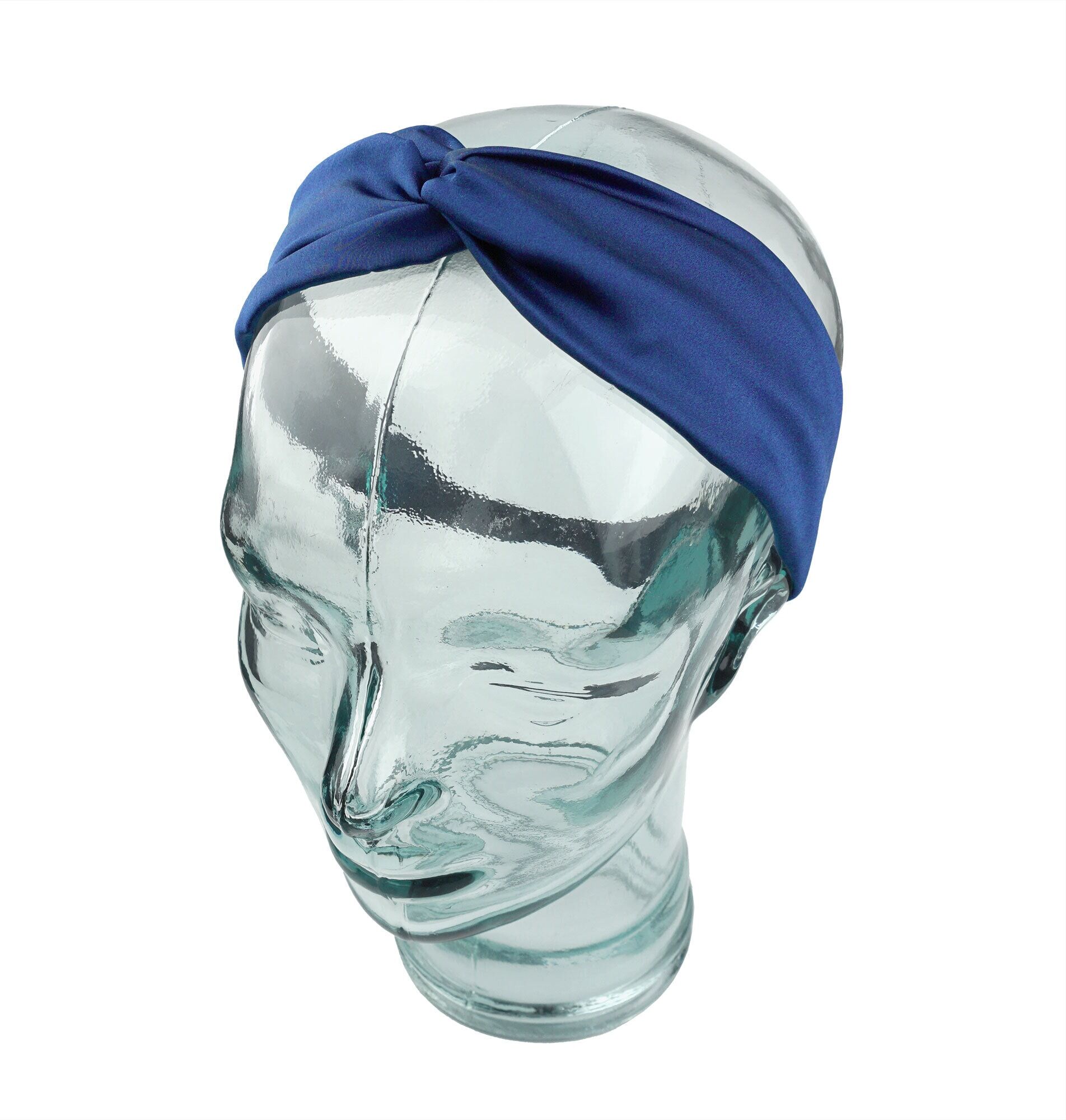 Diadem AILORIA "Set Headband und Scrunchie S aus Seide SOYEUX & DOUX", Damen, blau, Modetücher Diadem