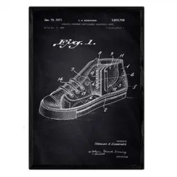 POSTER Basketball-Sneaker Patent 2 A3 Rahmenlos