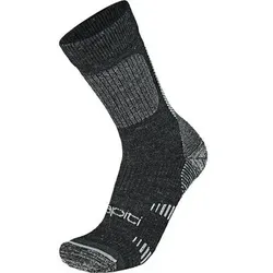 WAPITI Herren Socken Wandersocken S06 Merino Tech, Größe 42-44 in Schwarz Schwarz