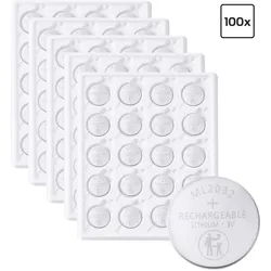 Voltcraft Button cell (rechargeable) ML 2032 Lithium 65 mAh 3 V 100 pc(s) (100 Stk., 65 mAh), Batterien + Akkus