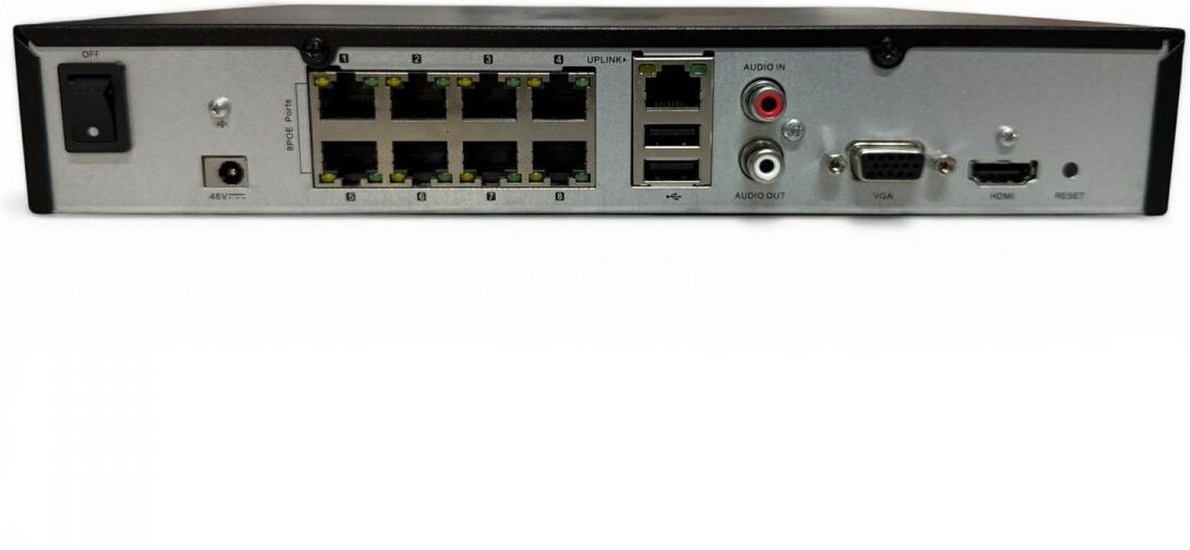 Ezviz Cs-X5s-8p Registratore Nvr Poe 8 Canali H.265 Con 8 Porte Poe Integrate Hdmi Vga Supporto Hdd Fino A 8tb