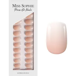 MISS SOPHIE Press On Nails Nude Babyboomer Short Square - rosa