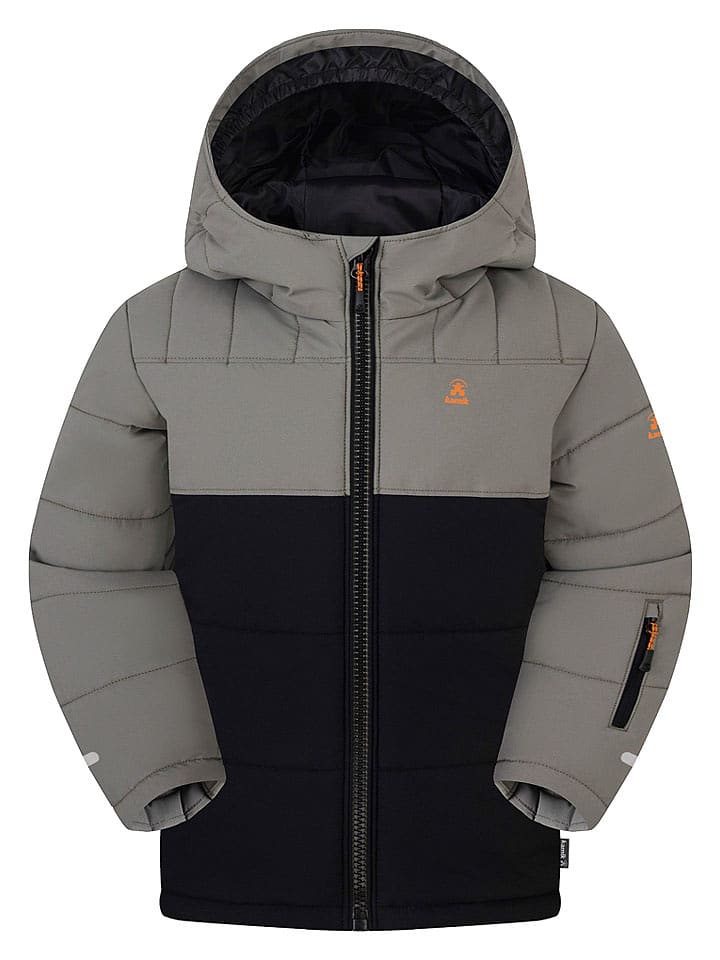 Kamik Dünnere Winterjacke "Amos" in Grau/ Schwarz - 164