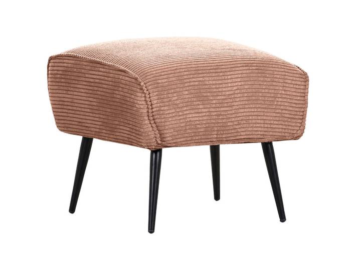 Landscape Hocker, Altrosa, Metall, rechteckig, 60x49x53 cm, Stoffauswahl, Wohnzimmer, Hocker, Sitzhocker