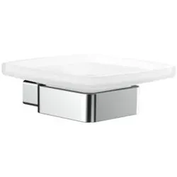 Emco Loft Seifenhalter 053000100 chrom, Kristallglas satiniert, Wandmodell