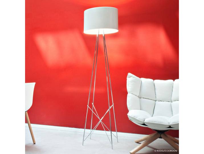 Ray F2 Lampadaire Blanc - Flos - Salon / séjour - Design - Métal - Avec abat-jour