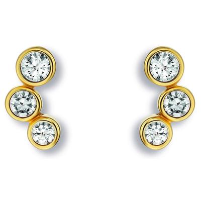 Paar Ohrhänger ONE ELEMENT "Zirkonia Ohrringe Ohrstecker aus 333 Gelbgold", gold, Ohrringe, Damen, Gelbgold 333, Gold, Persönlicher Akzent – schlicht, modern, aussagekräftig