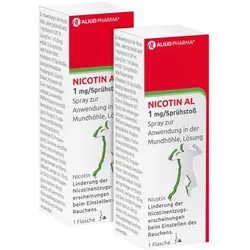 Nicotin AL 1 mg/ Sprühstoß Spray 2 St