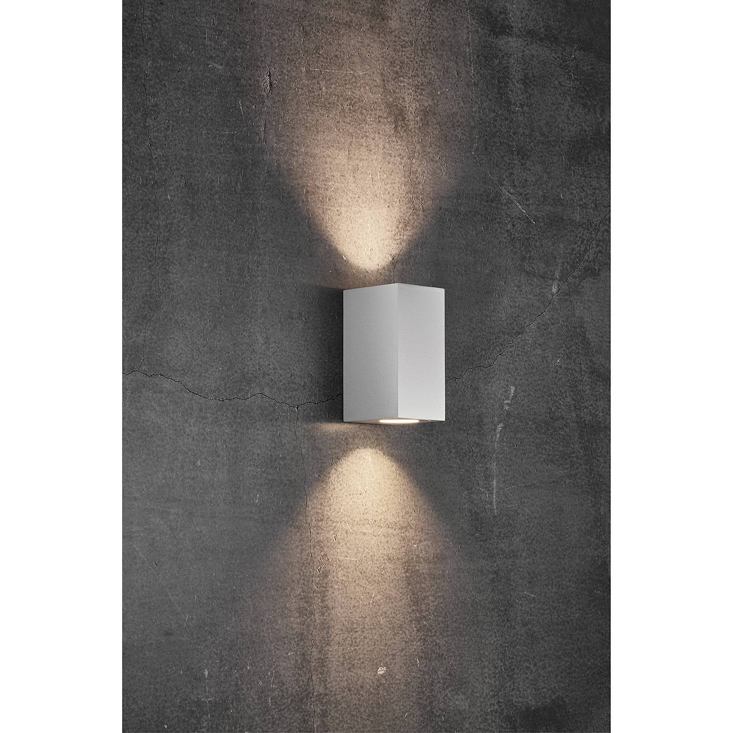 Nordlux Canto Wandlamp Wit Aluminium B/D/H: 9 x 17 x 10 cm