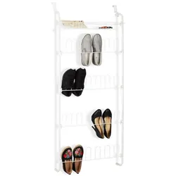 Relaxdays Tür-Schuhregal für 12 Paar Weiß