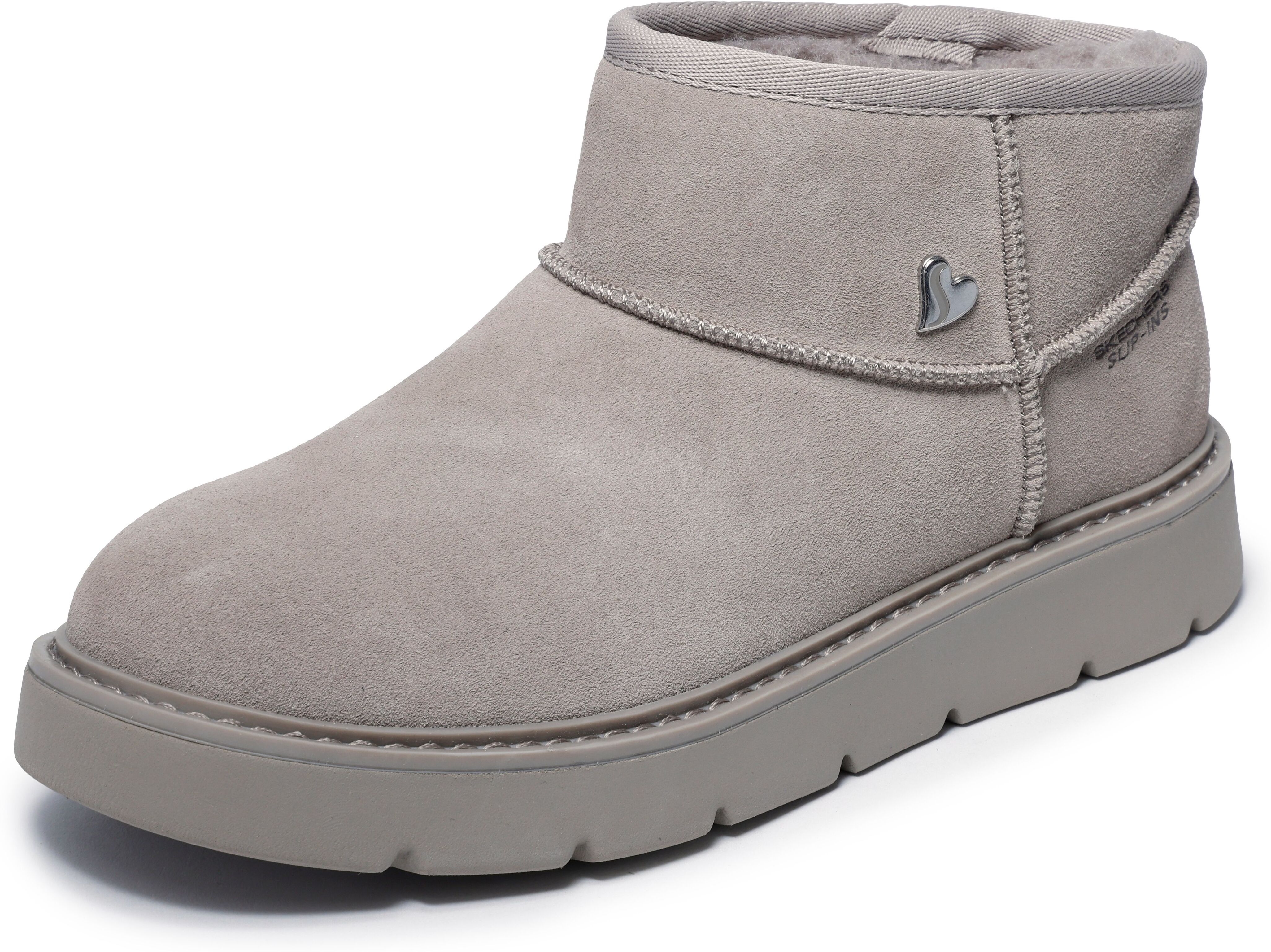 Skechers "KEEPSAKES COZY-COZY MINI" Snowboots, Schlupfstiefel mit Plateausohle taupe 39, Warmfutter