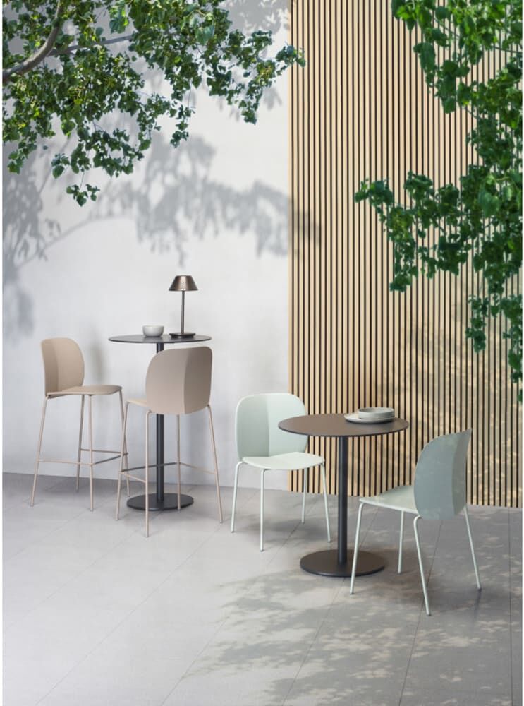 Scab Design Chaise design en plastique taupe Marron 52x80x50cm
